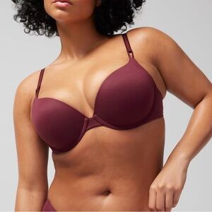 Soma Embraceable Tailored Push Up Convertible Bra in Maroon Size 38C